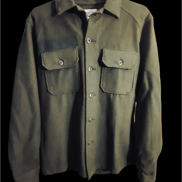 Vintage 60s Army Wool Field Shirt - Vietnam Era - Picture 1 of 8